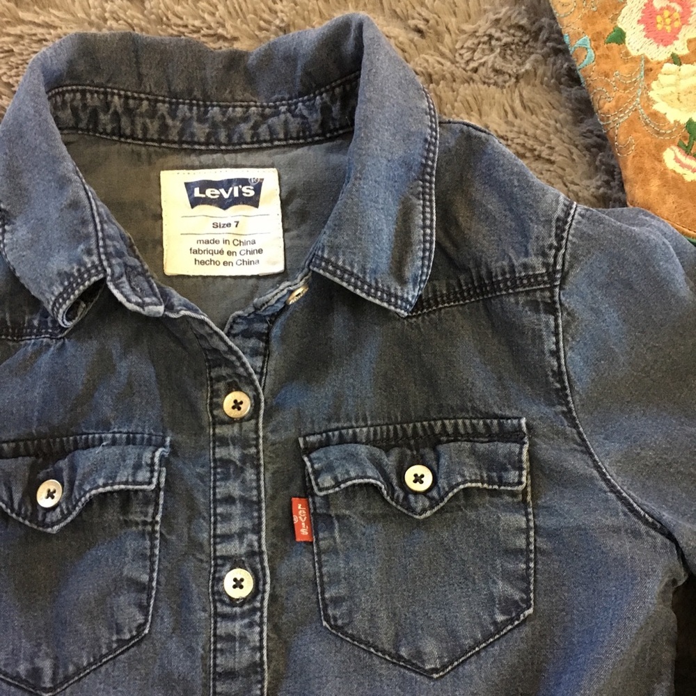Girl’s Chambray shirt dress - Picture 4 of 5